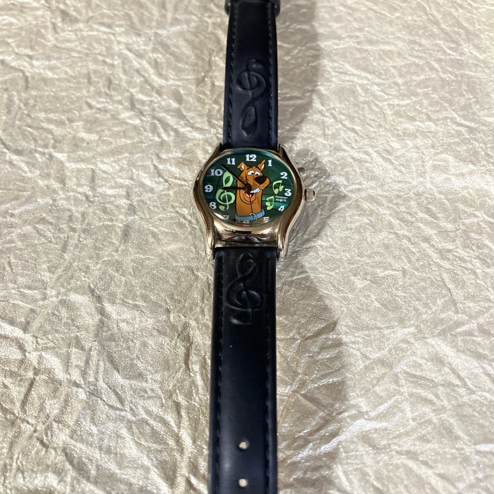 Rare Vintage WORKING MUSICAL Armitron Scooby-Doo Watch with ORIGINAL Navy Strap - Picture 4 of 4